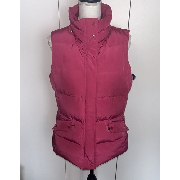 Talbots Jackets & Blazers - TALBOTS Puffer Down Vest Jacket Women's Sz Small Fuschia Pink Quilted Warm